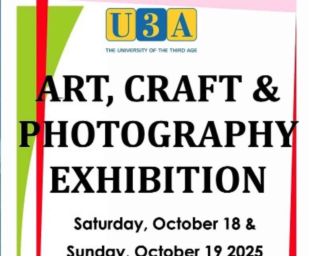 Cover image for event - U3A Art, Craft and Photography Exhibition