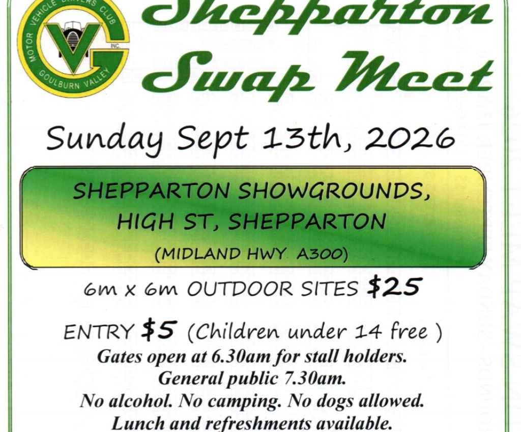 Cover image for event - Shepparton Swap Meeting