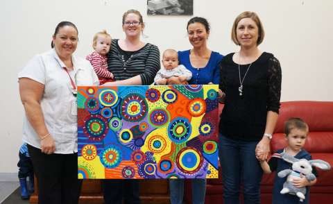 breastfeeding cafe painting