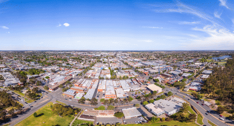 Shepparton Aerial Drone CBD Overview - 20161117 - 