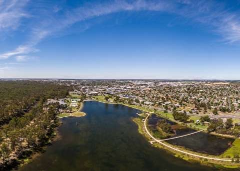 Shepparton Victoria Park Lake Aerial Drone - 20161128 - 0026-Pano