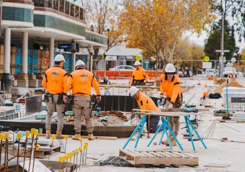 Maude Street Mall Paving at Stage 2