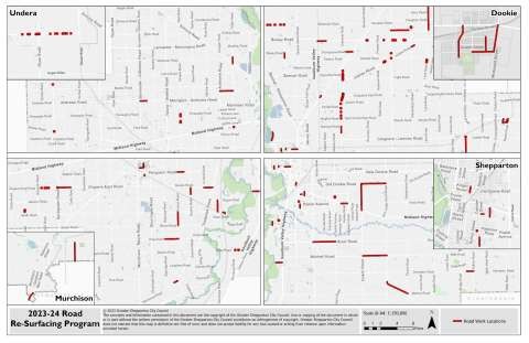 GSCC Road Resurfacing Program 2023-2024 Map