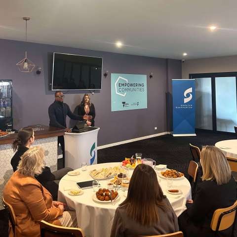 Photos of the Empowering Communities Grants Projects celebration event.