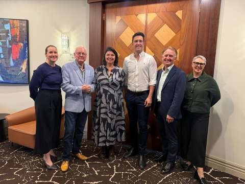 Pictured from left: Council’s Director Sustainable Development Geraldine Christou, Murray Darling Association Region 2 Chair Geoff Dobson, National President Cr Shari Blumer, Mayor Cr Shane Sali, Deputy Mayor Cr Geoff Akers and CEO Fiona Le Gassick.