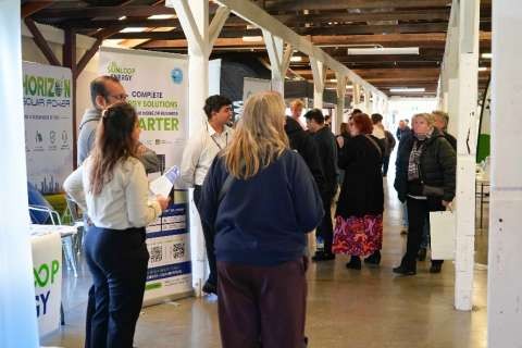 Crowd of GV Home Energy Expo attendees