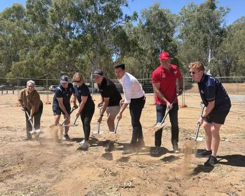 Princess Park sod turning